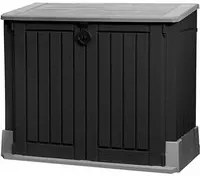 Armadio Porta Attrezzi da Giardino 130x110x74 cm in Resina Keter Store It Out Midi Nero