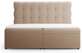 Letto boxspring marrone chiaro con contenitore 160x200 cm Bali - Cosmopolitan Design