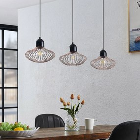 Lampada a sospensione Justinos Lindby, Nero, Soggiorno / Sala da pranzo, Metallo, Lampada a sospensione
