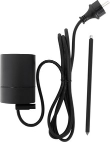 Faretto a puntale moderno nero AR70 orientabile IP44 - Solo