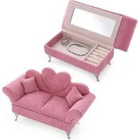 Divanetto portagioie rosa 24x13x10 cm