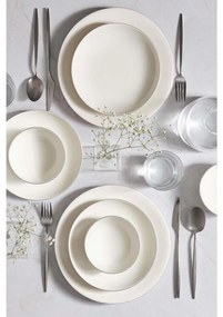 Set da tavola 18 pezzi in porcellana, bianco/argento