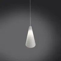 Sospensione Moderna A 1 Luce Calle In Polilux Bianco Made In Italy