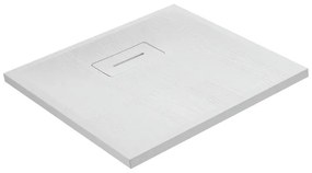 Piatto doccia in resina Yuka L 80 x L 80 x H 5.2 cm bianco