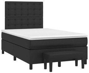 Giroletto A Molle Con Materasso Nero 120x190 Cm İn Similpelle /