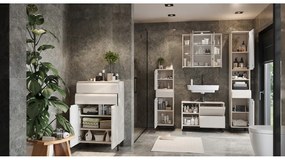 Mobile per bagno color crema alto e stretto 34x120 cm Salinas – Germania