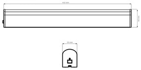 Illuminazione a LED per specchi da bagno ALEX LED/8W/230V 4000K 41 cm IP44 cromo