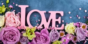 Stampa su tela – Con scritta Love