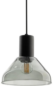 Lampadario su filo per sistema a binario NEO 1xE27/15W/230V nero/fumé nero