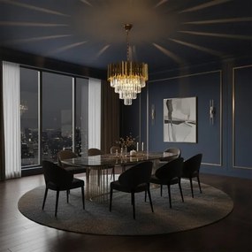 Brilagi - Lampadario a sospensione con catena CRISTAL 5xE14/40W/230V Ø 45 cm