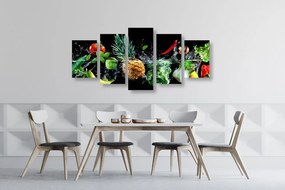 Quadri 5 pezzi – Frutta e verdura biologica