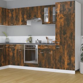 Pensile İn Vetro Rovere Fumo 60x31x60 Cm Legno Multistrato /