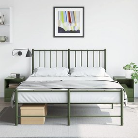 Comodini 2 Pz Verde Oliva 34,5x39x44 Cm İn Acciaio /