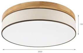 Brilagi - plafoniera LED BELLADONNA LED/36W/230V Ø 50 cm crema/rovere