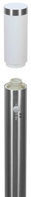 Paletto da giardino con Sensore Movimento 1m in Acciaio Inox E27 Colore Inox