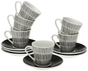 Set di Tazze da Caffè Versa New Lines Porcellana (6 Pezzi)