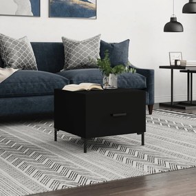 Tavolino Da Salotto Nero 50x50x40 Cm İn Legno Multistrato /