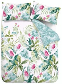 Set copripiumino e federa verde e blu per letto matrimoniale e per letto esteso 230x220 cm Aruba Tropical Floral – Catherine Lansfield