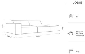 Divano angolare beige in tessuto bouclé (angolo destro) Jodie - Micadoni Home