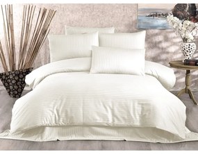 Biancheria da letto singola in cotone sateen crema 140x200 cm Lilyum - Mijolnir