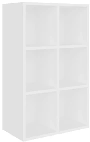 Libreria/credenza bianca 66x30x97,8 cm in legno multistrato