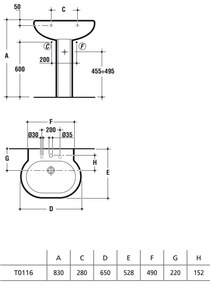 Ideal Standard Linda T009301 Colonna Per Lavabo Bianco