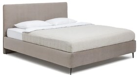 Letto matrimoniale imbottito grigio tortora con rete inclusa 160x200 cm Noira Slim – Bonami Selection
