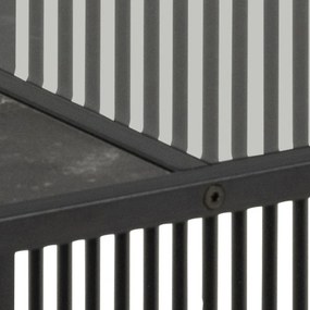 Tavolino nero con piano in vetro 80x80 cm Strington - Actona