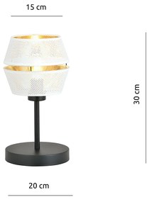 Lumetto Contemporaneo 1 Luce Enea In Metallo Bianco E Oro