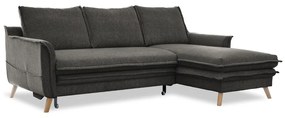 Divano letto angolare grigio scuro (angolo destro) Charming Charlie - Miuform
