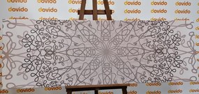 Quadro su tela – Ornamento circolare grigio