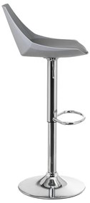 Sgabelli da bar grigi ad altezza regolabile in similpelle in set di 2 (altezza seduta 56,5 cm) - Casa Selección