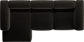 Divano angolare nero (con penisola a sinistra/con chaise lounge) Bergamo – Cosmopolitan Design