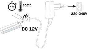 Striscia LED NEON 5 m LED/27W/12V IP65 arancione