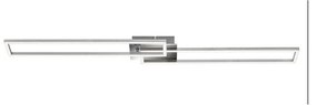 Plafoniera LED Frames argento IP20 cct da bianco caldo a bianco freddo con regolazione di temperatura, 4400 lumen