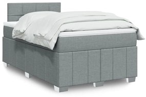 Giroletto A Molle Con Materasso Grigio Chiaro 120x200cm Tessuto /