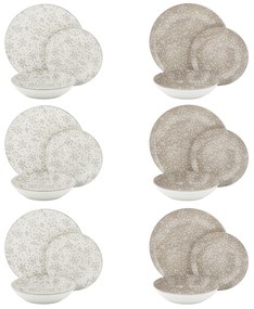 Servizio 18 piatti fiori porcellana Miniflowers