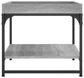Tavolino salotto grigio sonoma 49,5x49,5x45cm legno multistrato