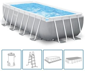 Intex - Set Piscina Rettangolare Prism Frame 488x244x107 cm