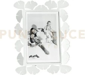 Portafoto ginkgo piccolo bianco marmo