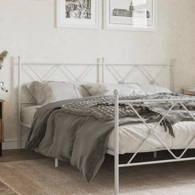 Testiera İn Metallo Bianco 180 Cm /