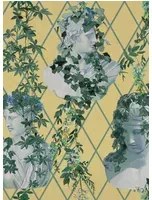 Coordonne Carta da parati Statues - Mustard