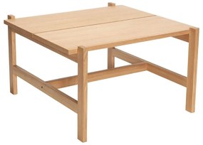 Tavolino con piano in rovere decorato in colore naturale 80x80 cm Dash - Hübsch