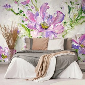 Carta da parati – Fiori estivi dipinti