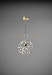 Euclide lampadario sospeso 35cm a led 2700k 2945lm 44w colore oro