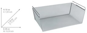 WENKO 53143100 - Cestino 49x28 cm argento