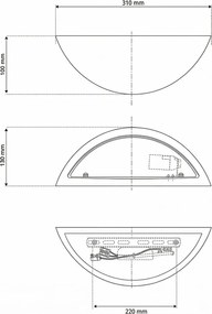 Applique da Parete E14 Curva Classica in Gesso Pitturabile