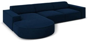 Divano angolare in velluto blu (angolo sinistro) Jodie - Micadoni Home