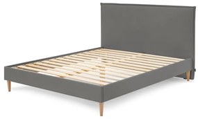 Letto matrimoniale imbottito antracite con griglia 180x200 cm Sary - Bobochic Paris