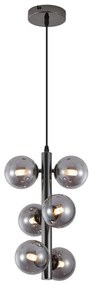 Wofi 6014-605W - Lampadario LED a sospensione con filo VILLA 6xG9/3W/230V nero